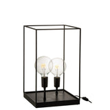 Détail de la finition métallique noire de la lampe J-Line