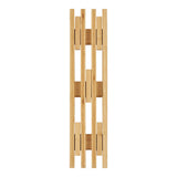 Détail des crochets du porte-manteau en bambou naturel