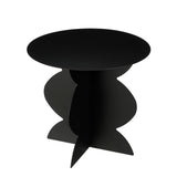 Table d'appoint Rafi Noir - vue de face avec finition élégante