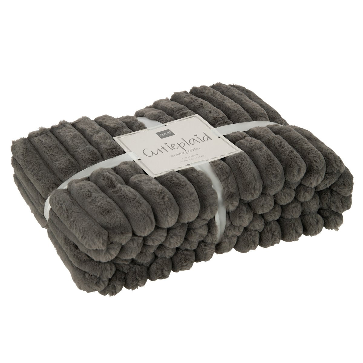 Ambiance cosy avec plaid velours gris sur lit