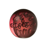 Presse-papier Bubles en verre bordeaux - vue de face