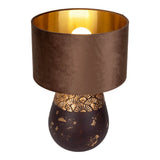 Lampe de table en céramique "Bronco", lampe de table, en céramique, beige / gris, avec socket e14, pour salle à manger, salon, couloir ou bureau, 39 cm de haut