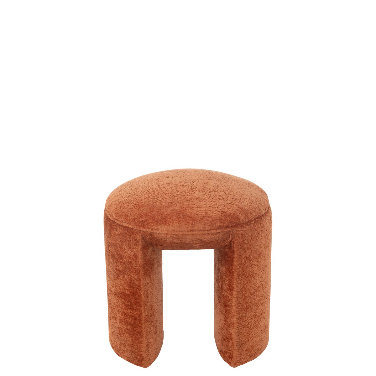 Détail du textile du tabouret J-Line, couleur orange/rouille