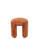 Détail du textile du tabouret J-Line, couleur orange/rouille