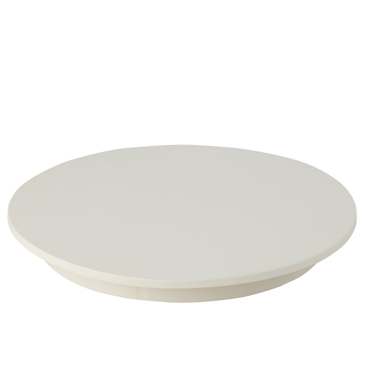 Plateau tournant J-Line en plastique blanc, vue de face