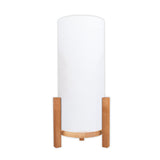 Lampe ackitique "Madita" 48 cm de haut, en blanc / nature, avec LED intégrée, dimmable avec capteur tactile
