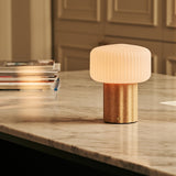 Lampe de table rechargeable marron clair Robin