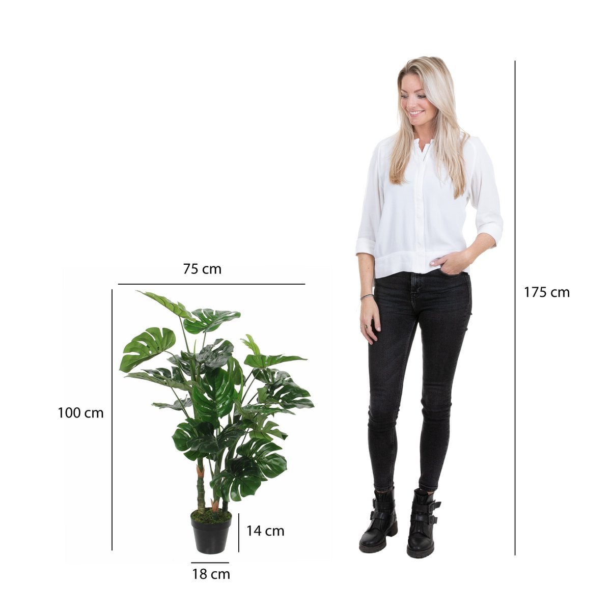 Plante artificielle Monstera verte