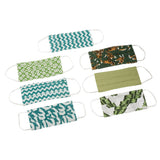 Masque en coton J-Line vert, détail du tissu