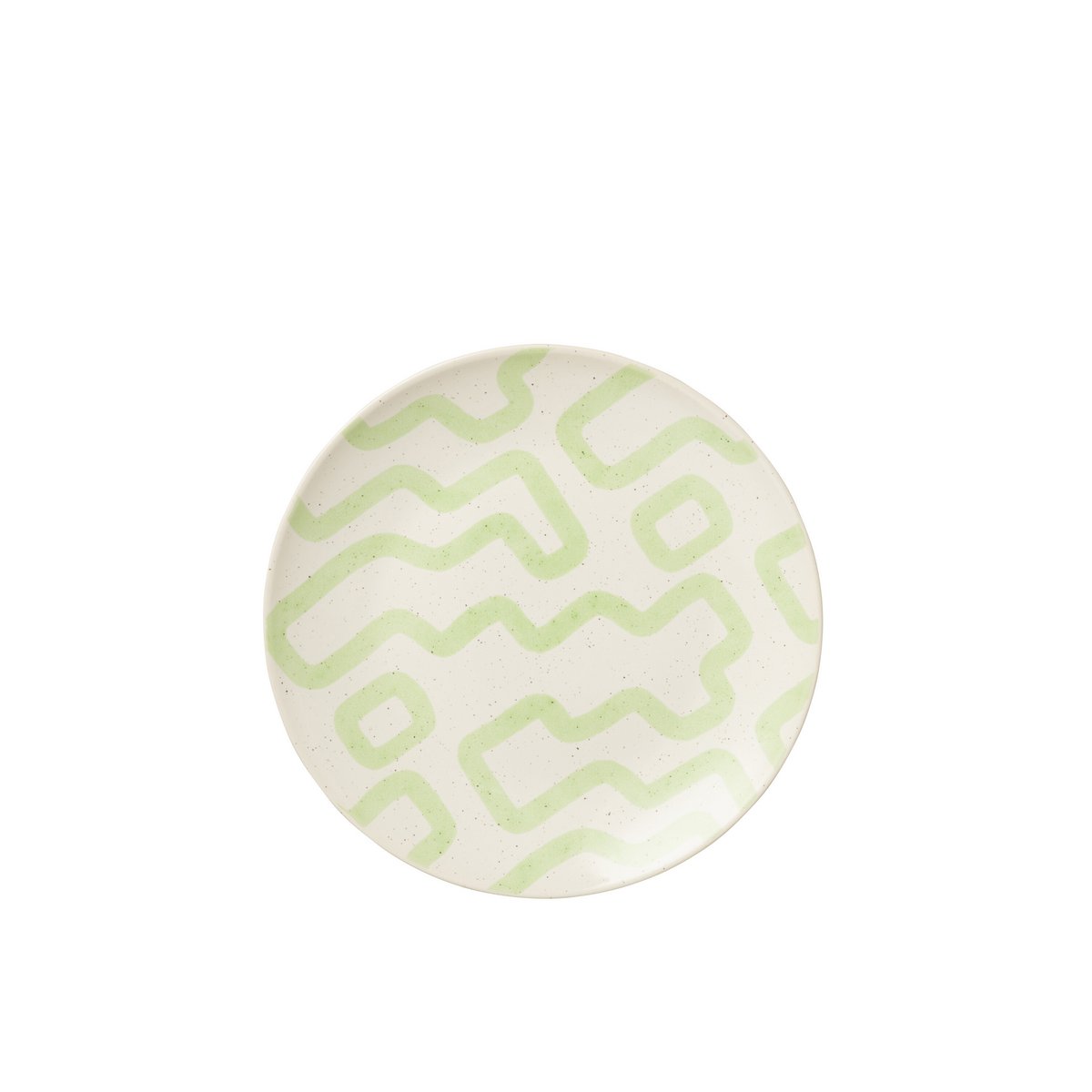 Assiette J-Line Pattern en porcelaine verte avec motif élégant