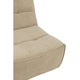 J-Line Canapé Grid Bois de Peuplier/Mousse Beige Foncé
