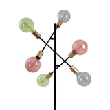 Lampe debout "modo" en noir en noir, versions en or, prise E27, lampadaire pour salon, salle à manger, cuisine, couloir, couloir ou bureau, 150 x 49 cm