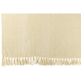 Couverture J-Line en chenille écru, vue d'ensemble élégante