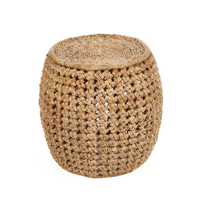 Tabouret artisanal en feuilles de bananier naturel