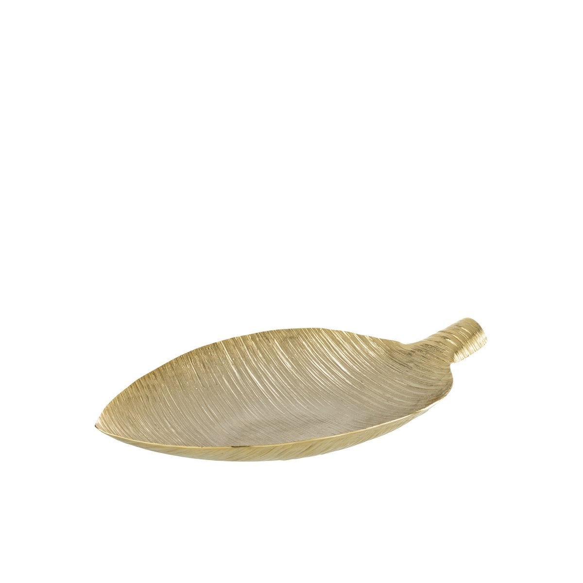 Duo de feuilles écailles J-Line en métal doré, ambiance décorative