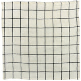Serviette de table carreaux Karma Ecru/noir 50 x 50