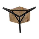 Table d'appoint 56 x 47 cm table basse de table de salon bon cadre en métal noir - blanc blanc