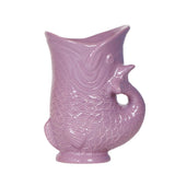 Pot décoratif Poisson en céramique lilas, design unique et élégant
