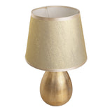 Lampe de table en céramique "simplement céramique", lampe de table en céramique, or, avec version E14, pour salle à manger, salon, couloir ou bureau, 31 cm de haut