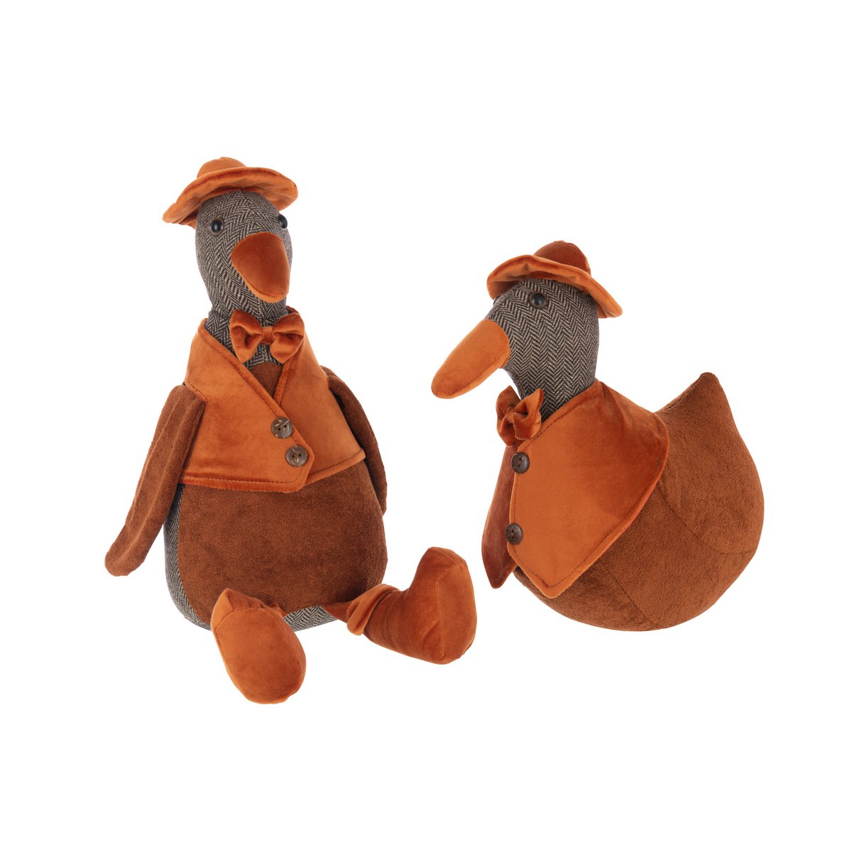 Détail de la butée de porte J-Line Canard en polyrésine marron