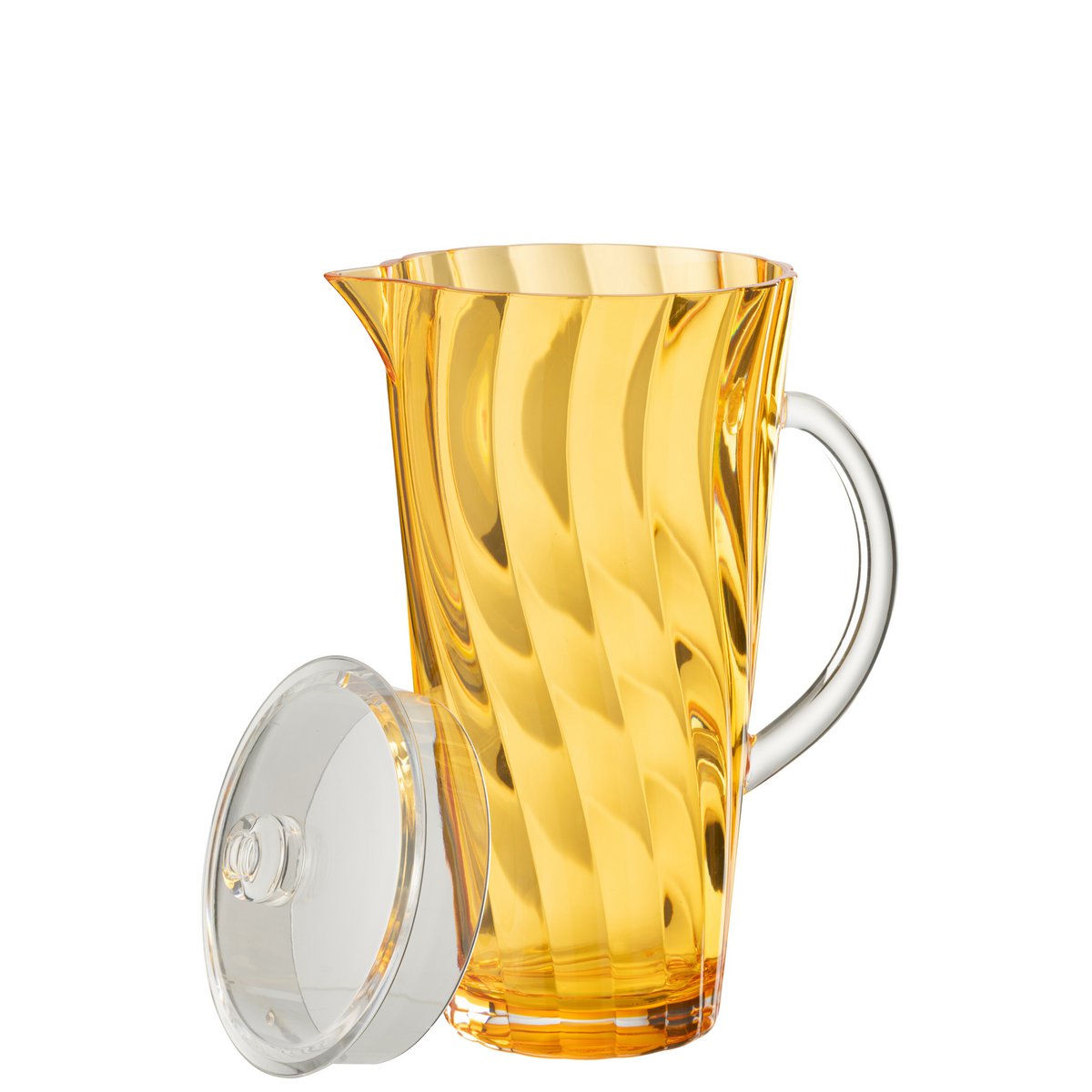Carafe J-Line Wave en plastique orange vue de face, élégante et moderne.