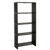 Détail de la finition noire de la bibliothèque J-Line