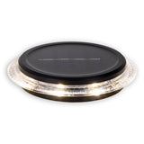 6 Set Solar-Boden-Sprießleucht Ø Env. 11,2 cm, plastique noir, capteur crépusculaire, pour l'entrée, la terrasse et les chemins