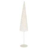 J-Line décoration Sapin de Noël Sur Pied - métal/papier - blanc - L