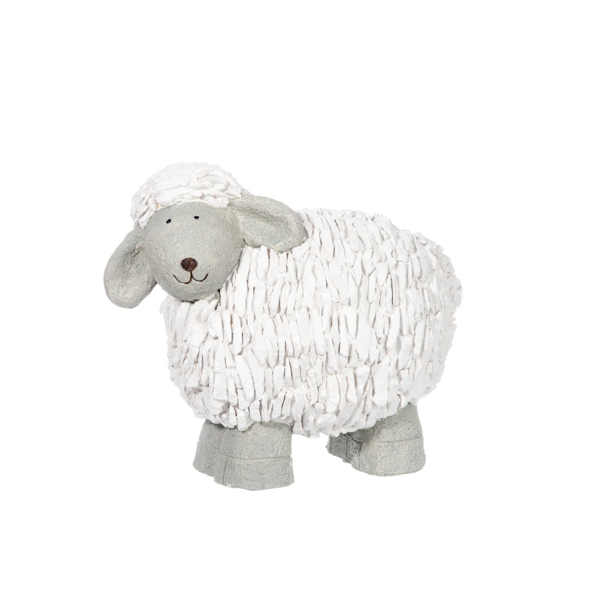 Vue latérale de la figurine mouton J-Line, soulignant sa finition moderne et élégante.