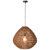 Lampe à suspension J-Line Twisted en métal marron foncé, vue avant