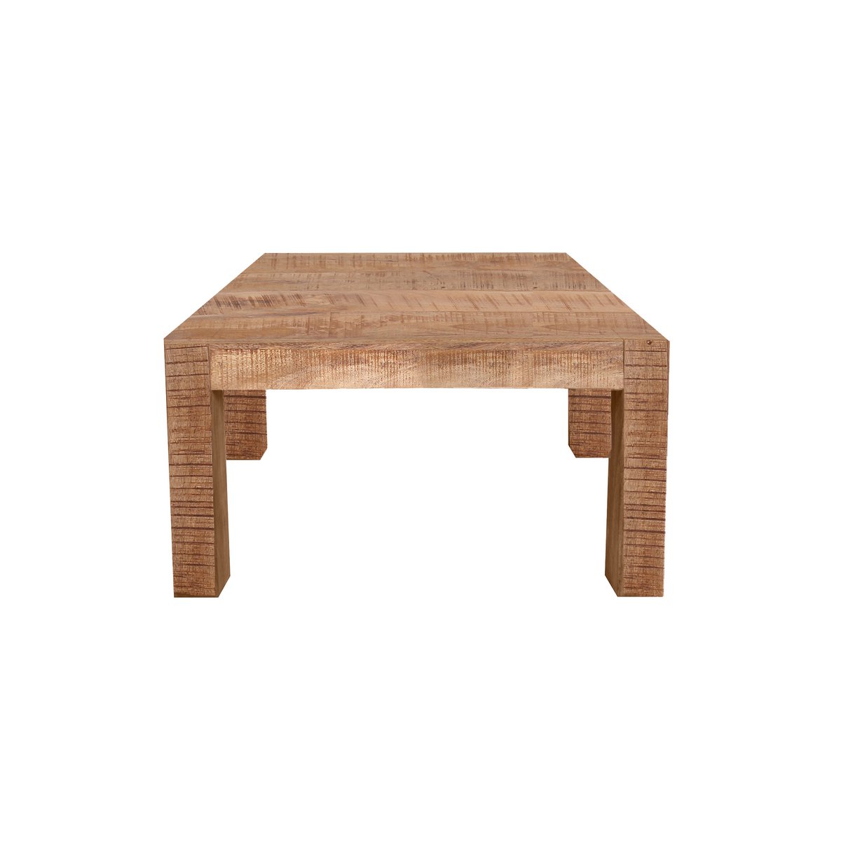 Table basse en bois de manguier 60x60 cm avec pieds intégrés