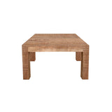 Table basse en bois de manguier 60x60 cm avec pieds intégrés