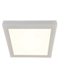 Panneau d'assemblage LED 22 x 22 cm en métal et en plastique en gris blanc / clair, avec des LED fermement installées