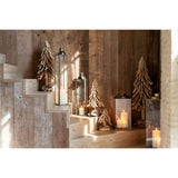 Sapin de Noël sur pied en bois naturel - J-Line, vue de face