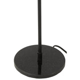 Vue latérale de la lampe J-Line, métal noir et marbre