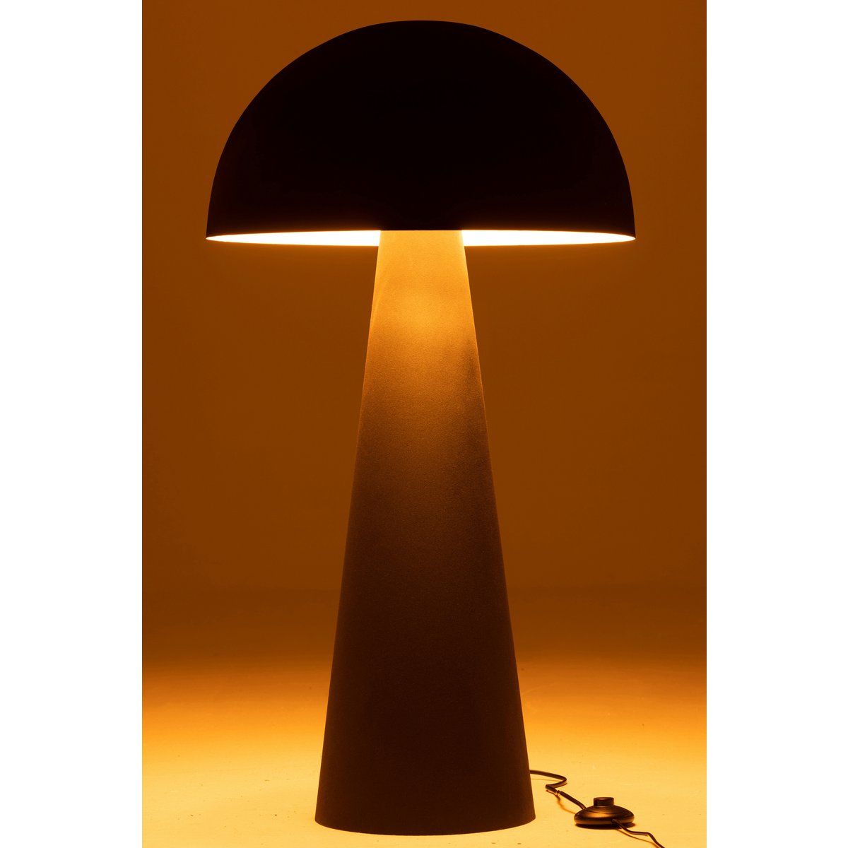 Vue latérale de la lampe J-Line Mushroom, design moderne