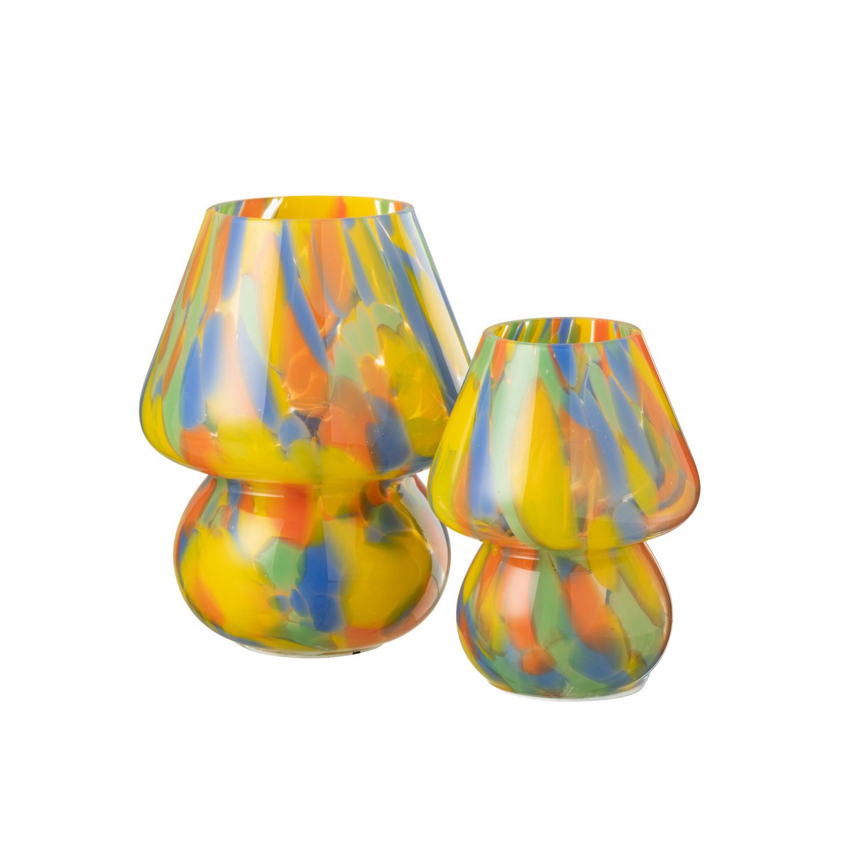 Lampe de table J-LIGNE RAI-COW sur une table en bois
