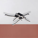 LED Plafond "Onda" S: 45 cm, plafond en métal et en plastique en noir "LED fixe, éclairage pour le salon, salle à manger ou bureau 45 x 45 cm