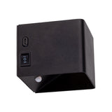 Cordy Wall Light "cube" magnétiquement, env. 10 x 10 cm, en métal noir, avec capteur de mouvement