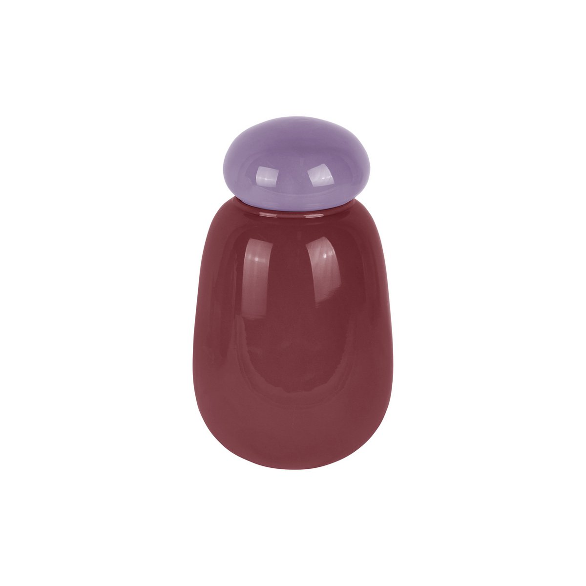 Vase Nuevo Dulce en verre rouge avec capuchon élégant