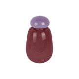 Vase Nuevo Dulce en verre rouge avec capuchon élégant