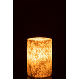 Bougeoir J-Line Ezy en verre blanc - ambiance décorative