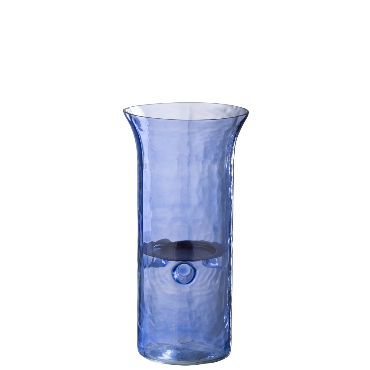Bougeoir Tarifa en verre bleu - mise en scène décorative