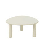 Table d'appoint J-Line Bali en bois blanc - ambiance salon