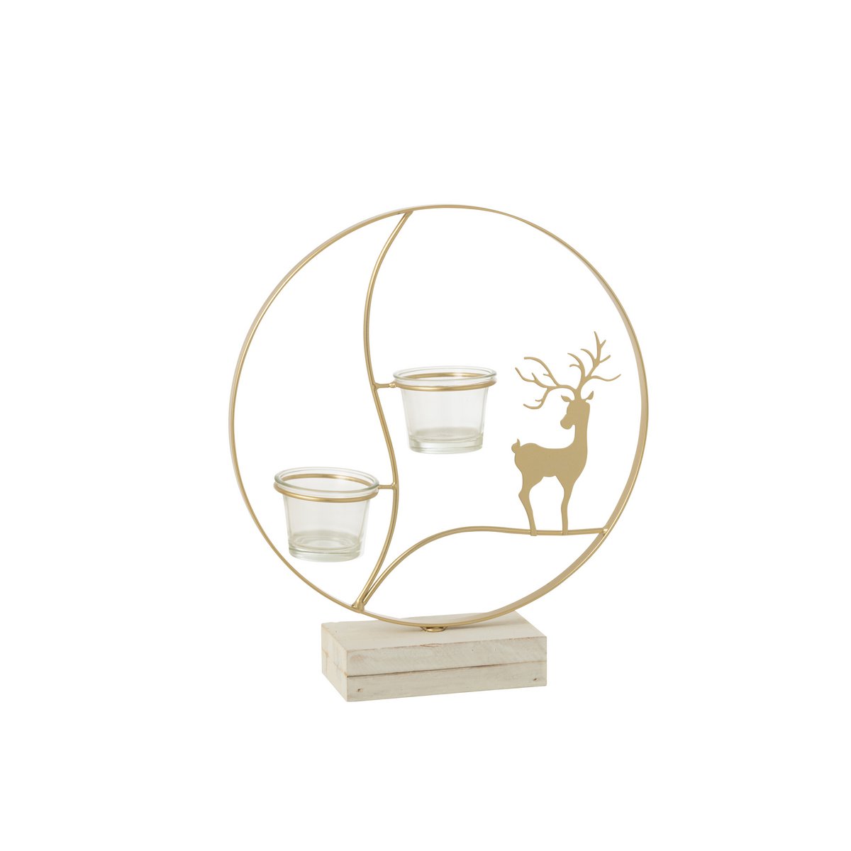 Photophore J-Line Renne sur une table, décor élégant