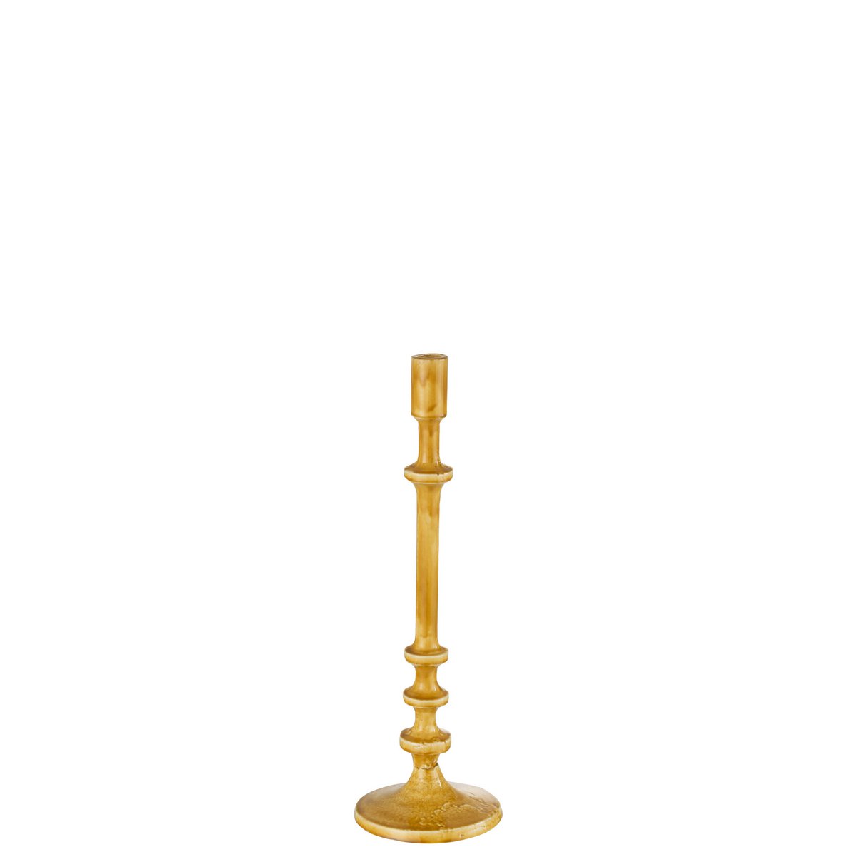 Bougeoir J-Line Classic en aluminium ocre, vue de face