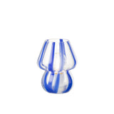 Lampe de table J-Ligne en verre bleu, vue de face