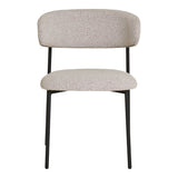 Détail du revêtement bouclé de la chaise Mira