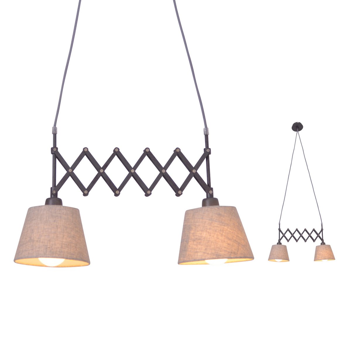 Détail de la lampe Adrianne montrant son design rétro et ses matériaux