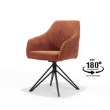 Blues Armstoel - Ribstof Copper - Draaivoet